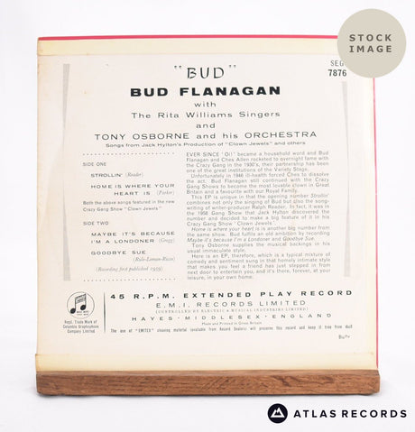 Bud Flanagan Bud 7" Vinyl Record - Reverse Of Sleeve