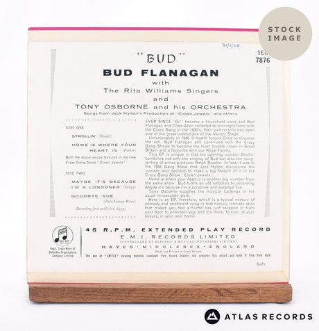 Bud Flanagan Bud 7" Vinyl Record - Reverse Of Sleeve