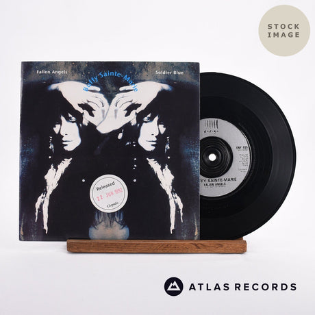 Buffy Sainte-Marie Fallen Angels 7" Vinyl Record - Sleeve & Record Side-By-Side