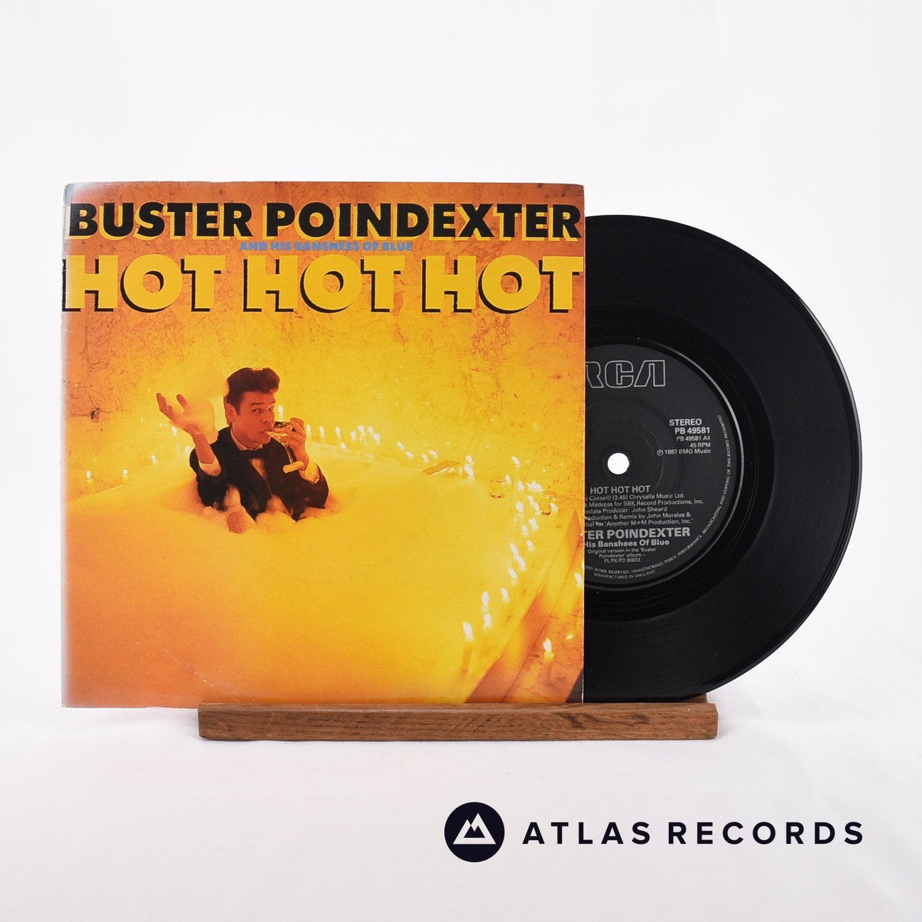 Buster Poindexter And His Banshees Of Blue Hot Hot Hot 7" Vinyl Record - Front Cover & Record