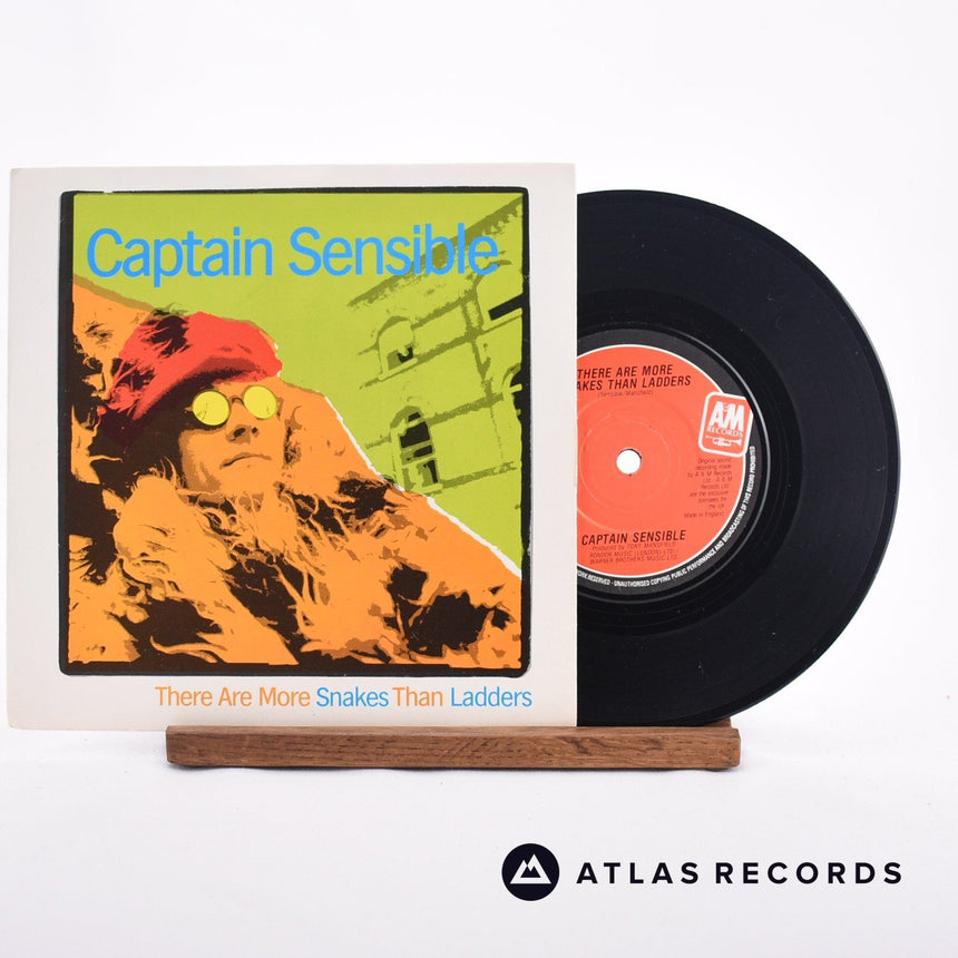 Captain Sensible There Are More Snakes Than Ladders 7" Vinyl Record - Front Cover & Record