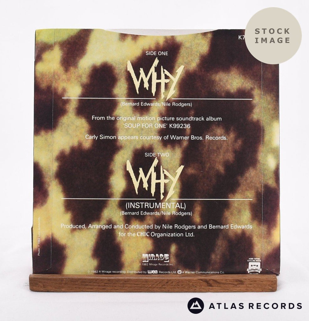 Carly Simon Why Vinyl Record - Reverse Of Sleeve