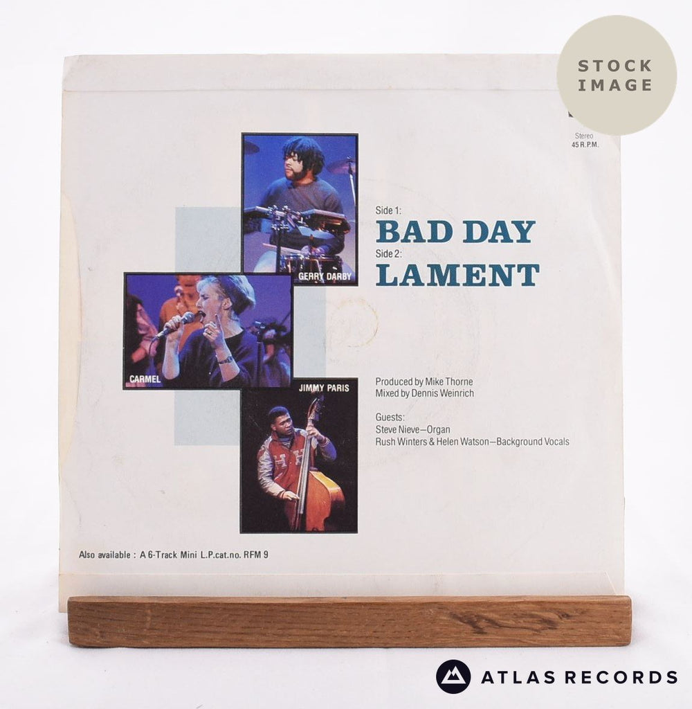 Carmel Bad Day 1986 Vinyl Record - Reverse Of Sleeve