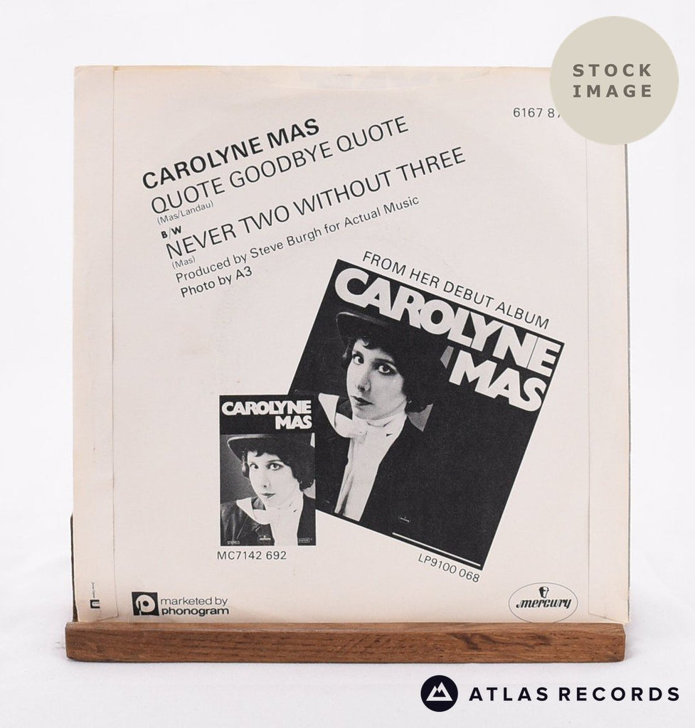Carolyne Mas Quote Goodbye Quote Vinyl Record - Reverse Of Sleeve