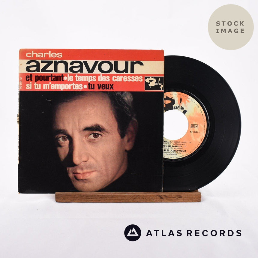 Charles Aznavour Et Pourtant Vinyl Record - Sleeve & Record Side-By-Side