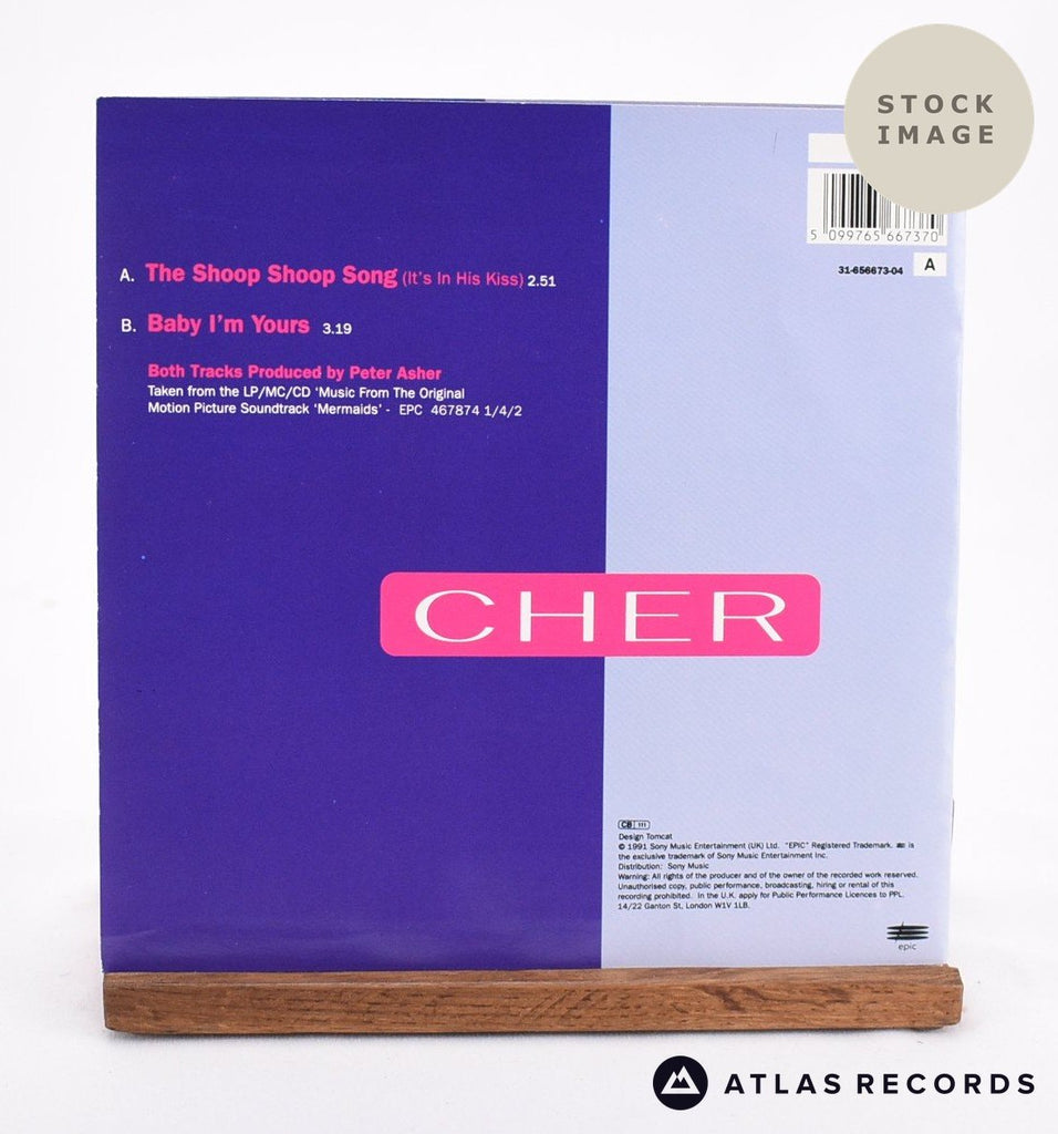 Cher The Shoop Shoop Song Vinyl Record - Reverse Of Sleeve