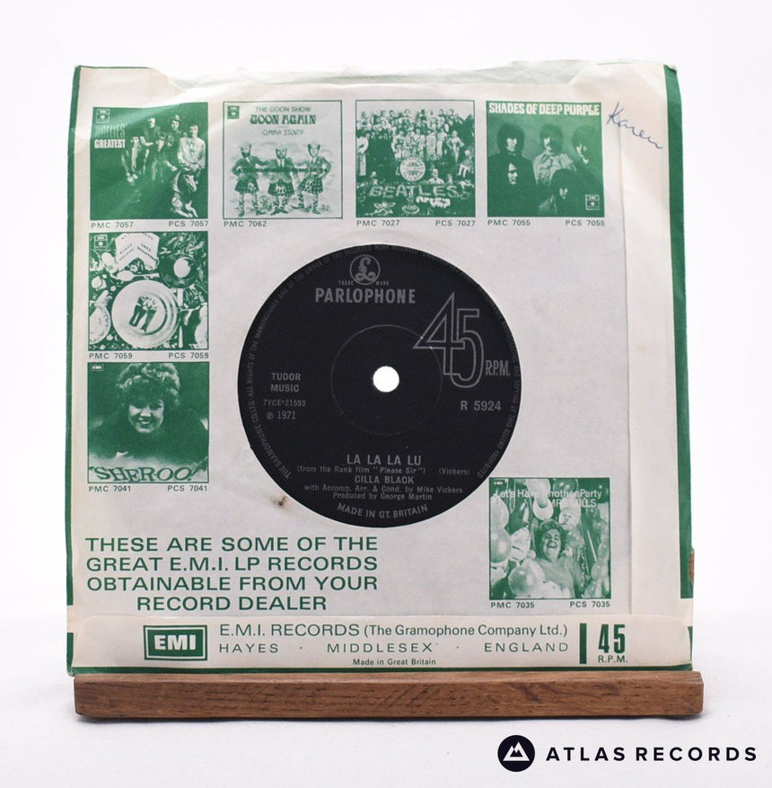 Cilla Black - Something Tells Me (Something's Gonna Happen Tonight) - 7" Vinyl Record - VG+/VG+