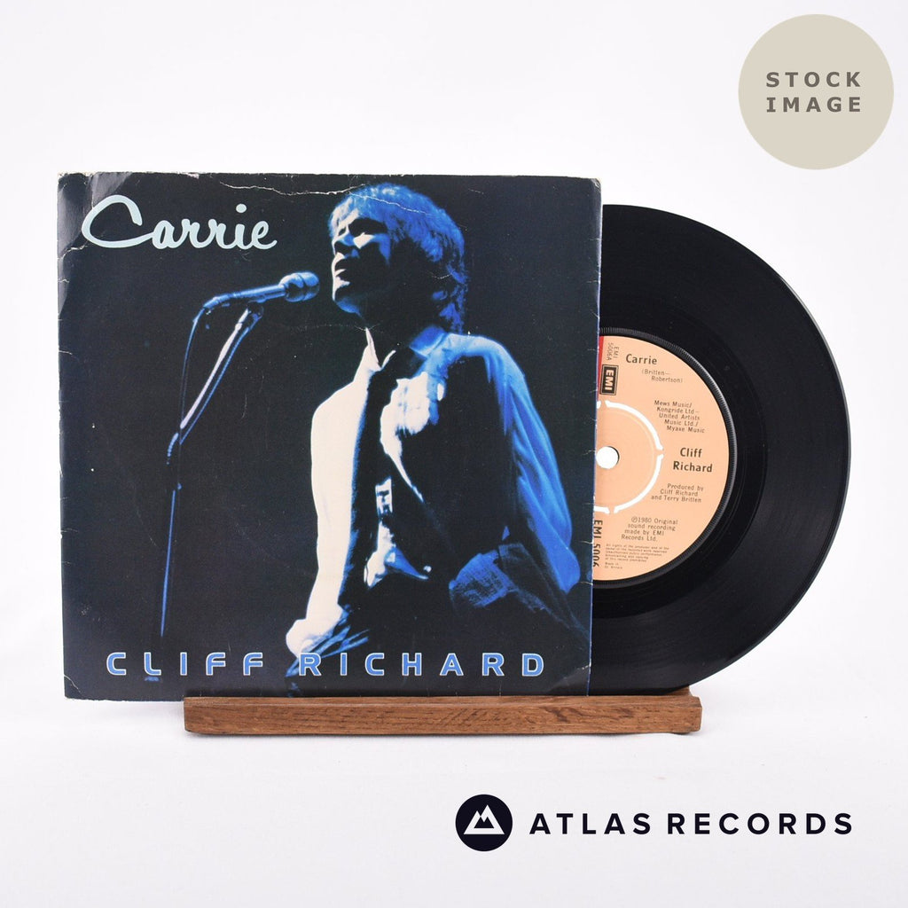 Cliff Richard Carrie Vinyl Record - Sleeve & Record Side-By-Side