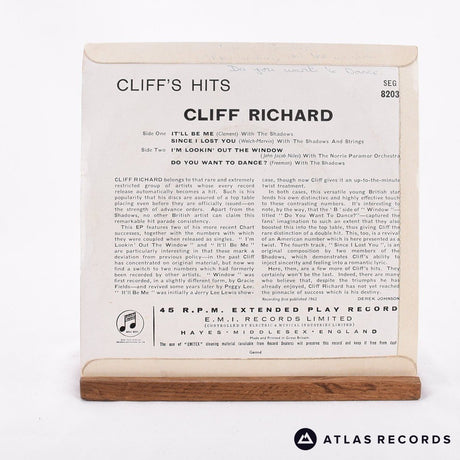 Cliff Richard - Cliff's Hits - 7" Vinyl Record - VG+/VG+