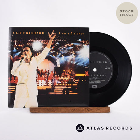 Cliff Richard From A Distance Vinyl Record - Sleeve & Record Side-By-Side
