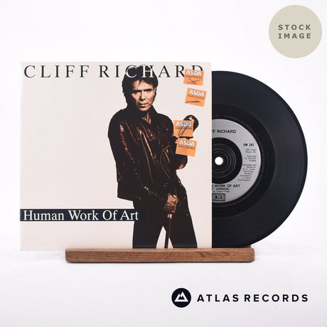 Cliff Richard Human Work Of Art 7" Vinyl Record - Sleeve & Record Side-By-Side