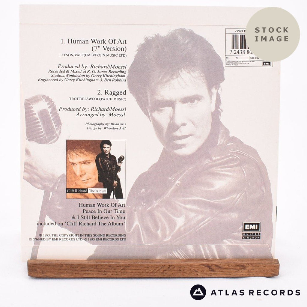 Cliff Richard Human Work Of Art 1990 Vinyl Record - Reverse Of Sleeve