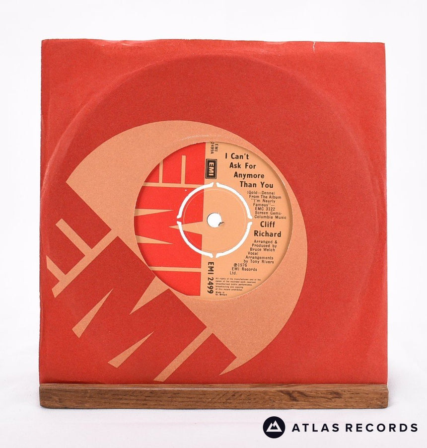 Cliff Richard I Can't Ask For Anymore Than You 7" Vinyl Record - In Sleeve