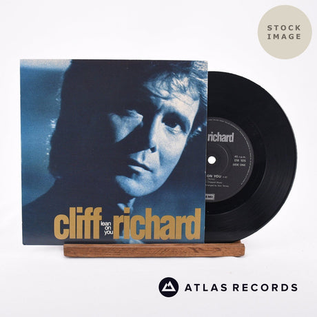 Cliff Richard Lean On You Vinyl Record - Sleeve & Record Side-By-Side