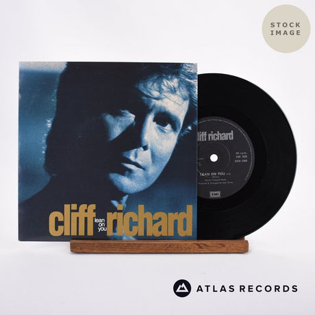 Cliff Richard Lean On You Vinyl Record - Sleeve & Record Side-By-Side