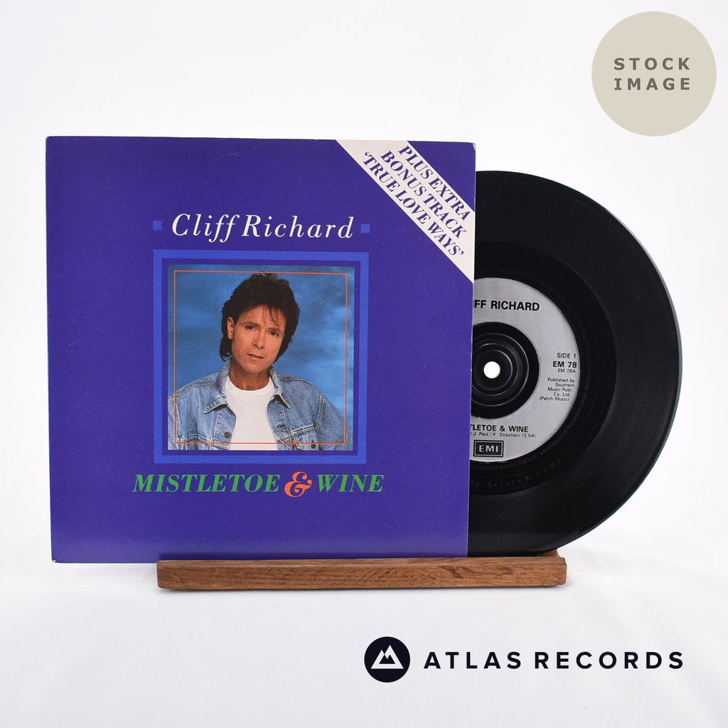 Cliff Richard Mistletoe & Wine Vinyl Record - Sleeve & Record Side-By-Side