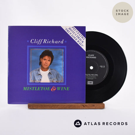 Cliff Richard Mistletoe & Wine 1987 Vinyl Record - Sleeve & Record Side-By-Side
