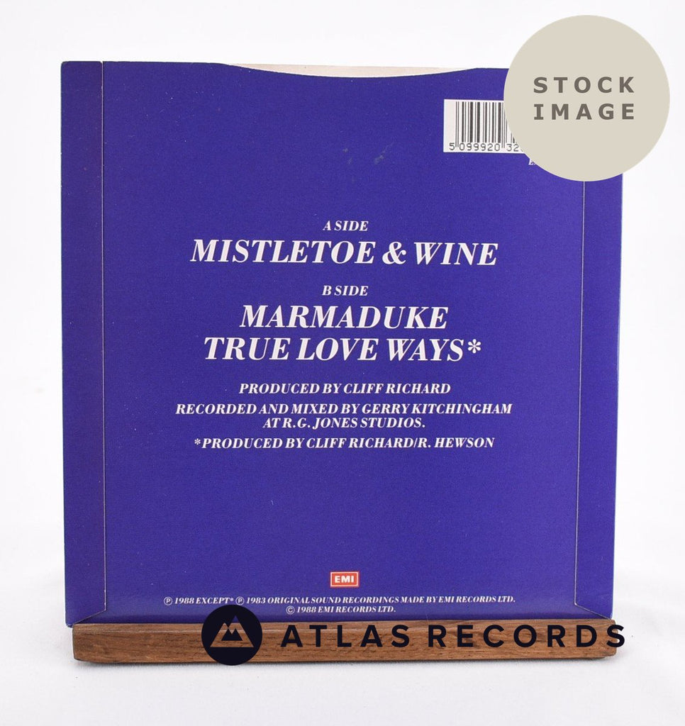 Cliff Richard Mistletoe & Wine Vinyl Record - Reverse Of Sleeve