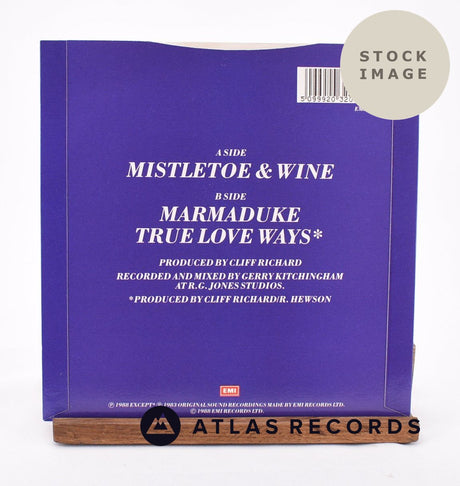 Cliff Richard Mistletoe & Wine 1989 Vinyl Record - Reverse Of Sleeve