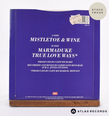 Cliff Richard Mistletoe & Wine 1987 Vinyl Record - Reverse Of Sleeve