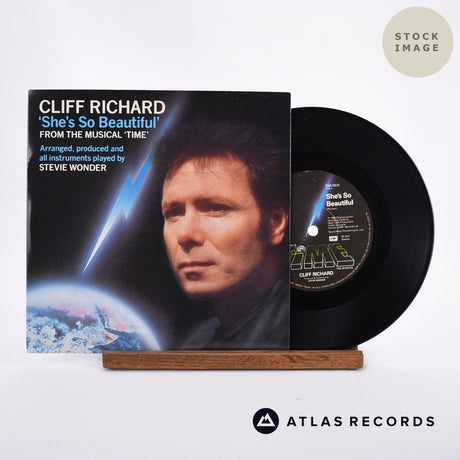 Cliff Richard She's So Beautiful Vinyl Record - Sleeve & Record Side-By-Side