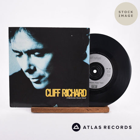 Cliff Richard Stronger Than That Vinyl Record - Sleeve & Record Side-By-Side