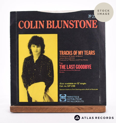 Colin Blunstone Tracks Of My Tears 7" Vinyl Record - Reverse Of Sleeve