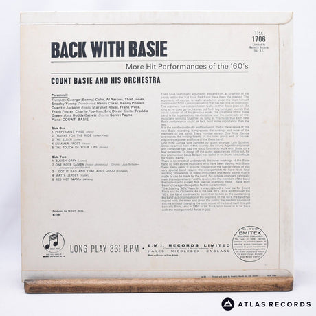 Count Basie - Back With Basie - LP Vinyl Record - VG+/VG+