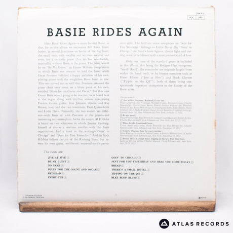 Count Basie - Basie Rides Again! - LP Vinyl Record - VG+/EX