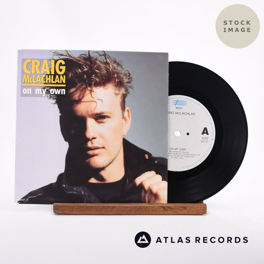 Craig McLachlan On My Own 7" Vinyl Record - Sleeve & Record Side-By-Side