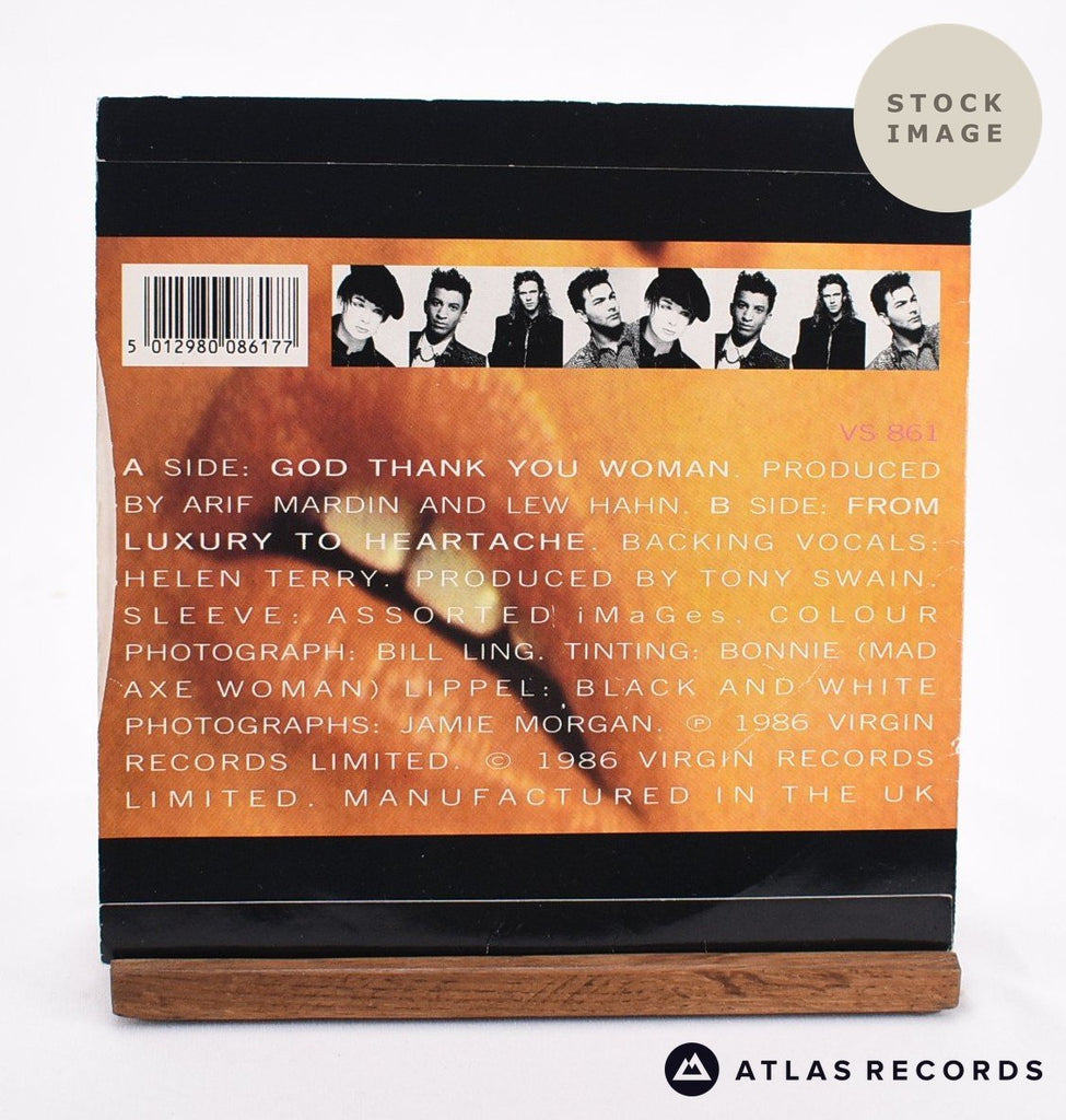 Culture Club God Thank You Woman Vinyl Record - Reverse Of Sleeve