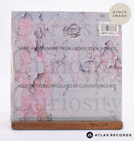 Curiosity Killed The Cat Name & No. Vinyl Record - Reverse Of Sleeve