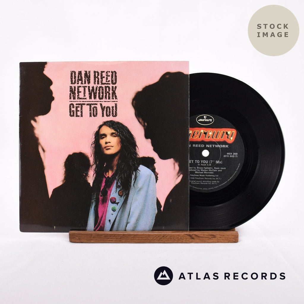 Dan Reed Network Get To You 1982 Vinyl Record - Sleeve & Record Side-By-Side