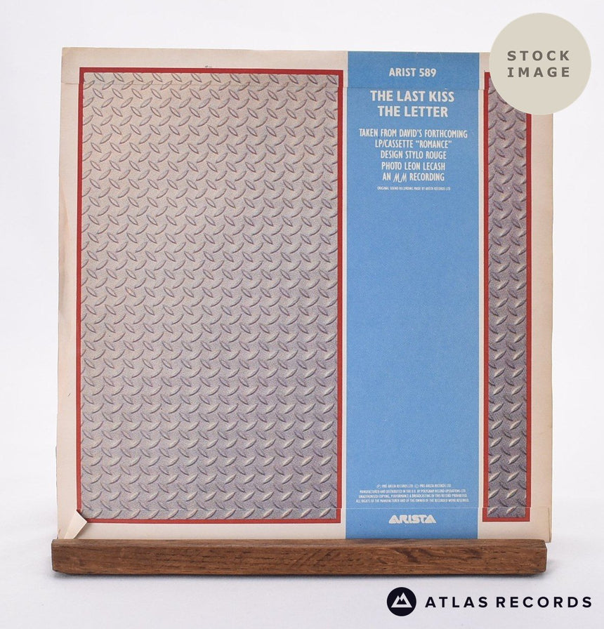 David Cassidy The Last Kiss Vinyl Record - Reverse Of Sleeve
