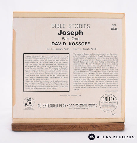 David Kossoff - Bible Stories Joseph (Part 1) - 7" EP Vinyl Record - VG+/VG