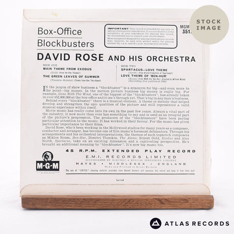 David Rose & His Orchestra Box-Office Blockbusters 7" Vinyl Record - Reverse Of Sleeve