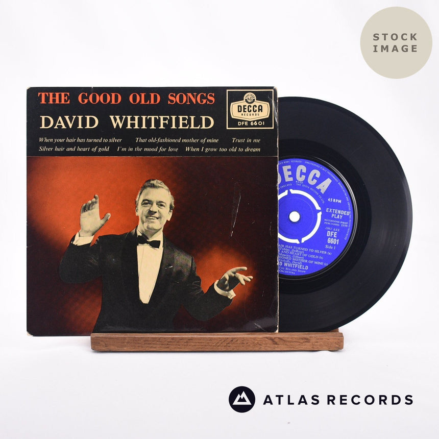 David Whitfield The Good Old Songs 7" Vinyl Record - Sleeve & Record Side-By-Side