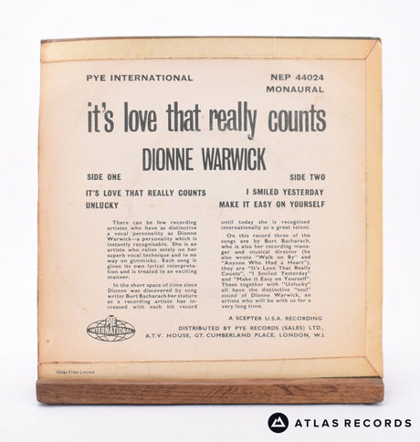 Dionne Warwick - It's Love That Really Counts - 7" EP Vinyl Record - VG+/VG