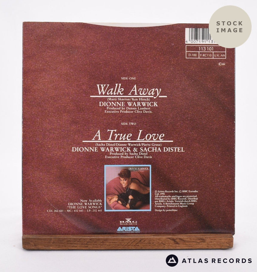 Dionne Warwick Walk Away Vinyl Record - Reverse Of Sleeve