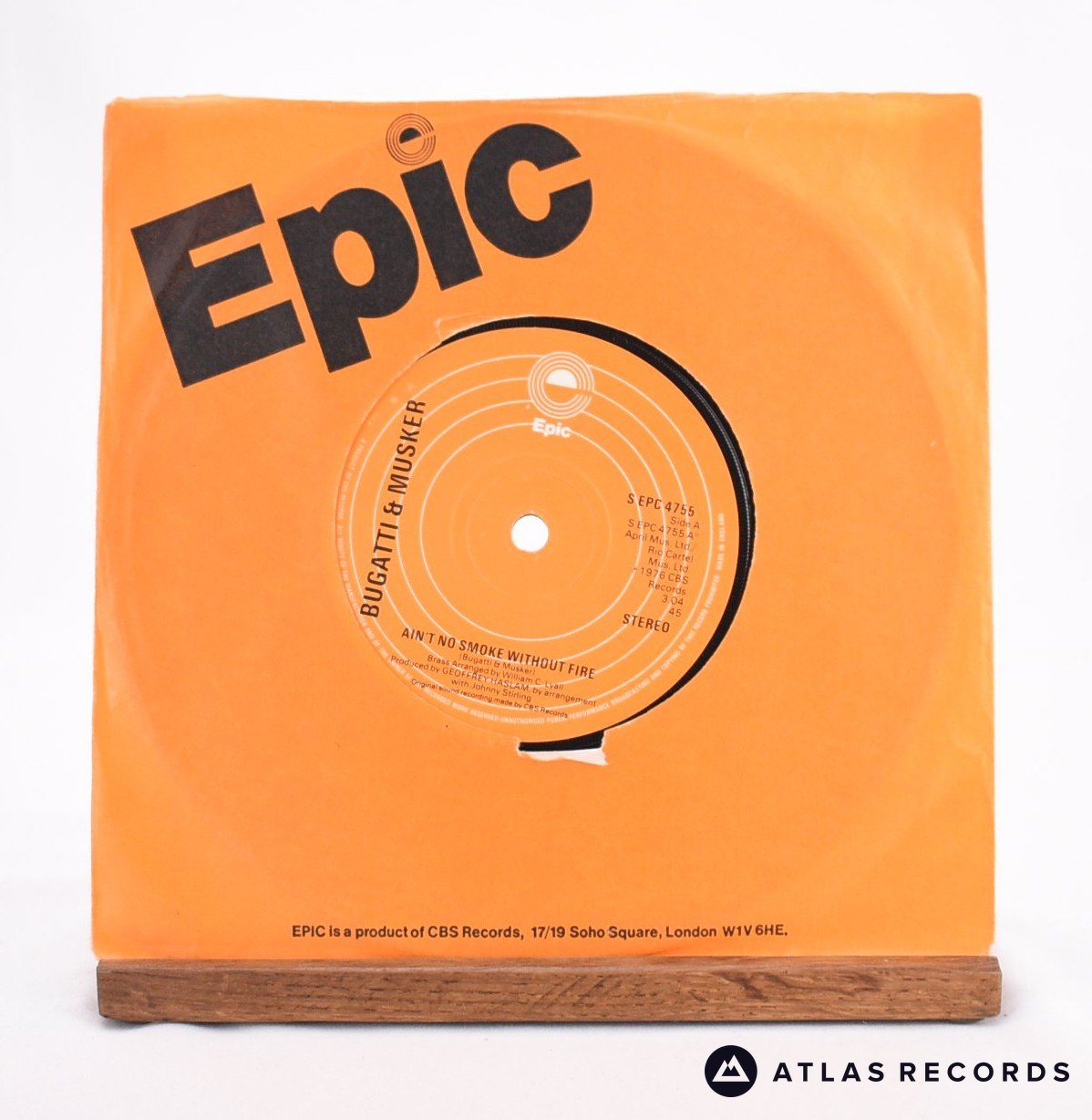 Dominic Bugatti & Frank Musker Ain't No Smoke Without Fire 7" Vinyl Record - In Sleeve