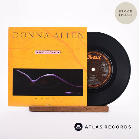 Donna Allen Satisfied 7" Vinyl Record - Sleeve & Record Side-By-Side