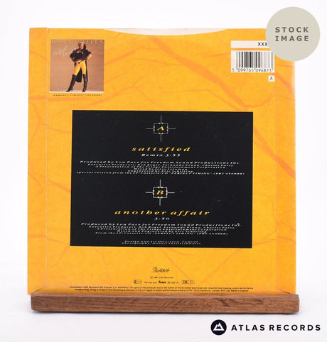 Donna Allen Satisfied 7" Vinyl Record - Reverse Of Sleeve