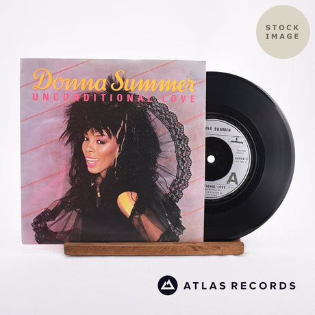 Donna Summer Unconditional Love Vinyl Record - Sleeve & Record Side-By-Side