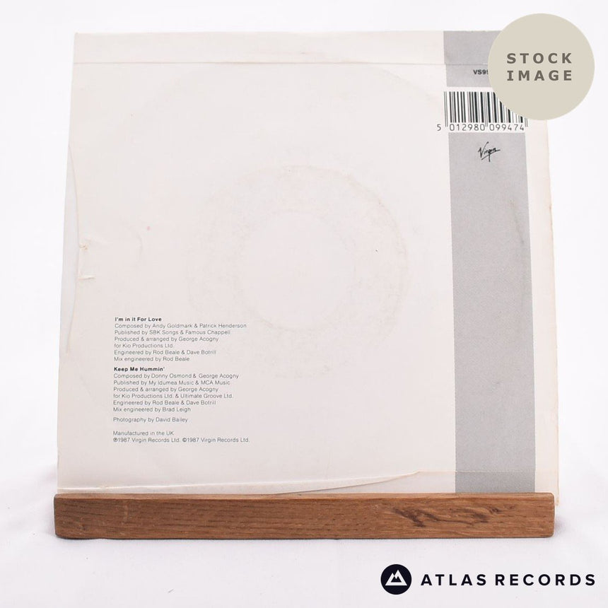 Donny Osmond I'm In It For Love Vinyl Record - Reverse Of Sleeve