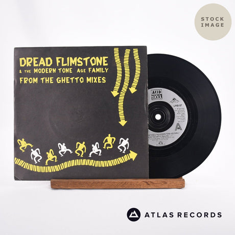 Dread Flimstone And The Modern Tone Age Family From The Ghetto Mixes 7" Vinyl Record - Sleeve & Record Side-By-Side