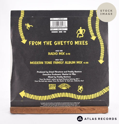 Dread Flimstone And The Modern Tone Age Family From The Ghetto Mixes 7" Vinyl Record - Reverse Of Sleeve