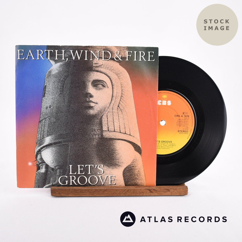Earth, Wind & Fire Let's Groove 1982 Vinyl Record - Sleeve & Record Side-By-Side