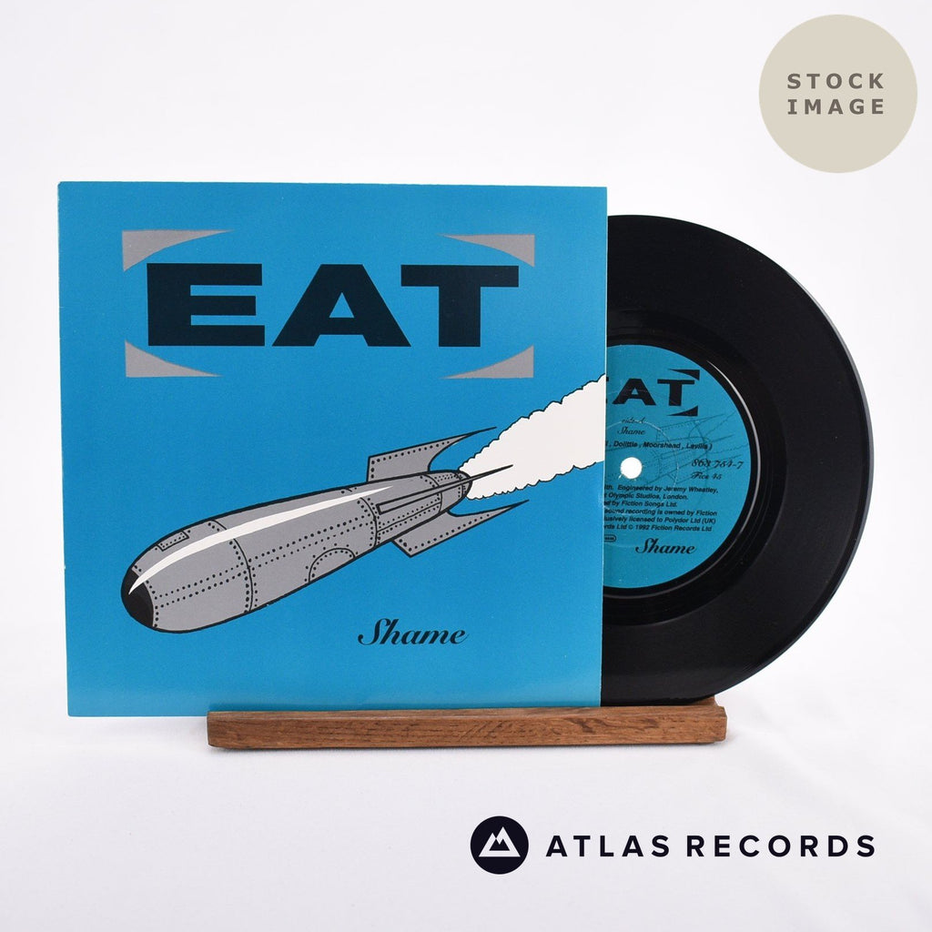 Eat Shame 1989 Vinyl Record - Sleeve & Record Side-By-Side