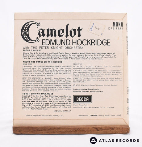 Edmund Hockridge - Camelot - 7" EP Vinyl Record - EX/VG+