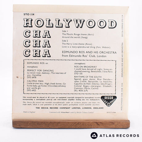 Edmundo Ros & His Orchestra - Hollywood Cha Cha Cha - 7" EP Vinyl Record - EX/VG+